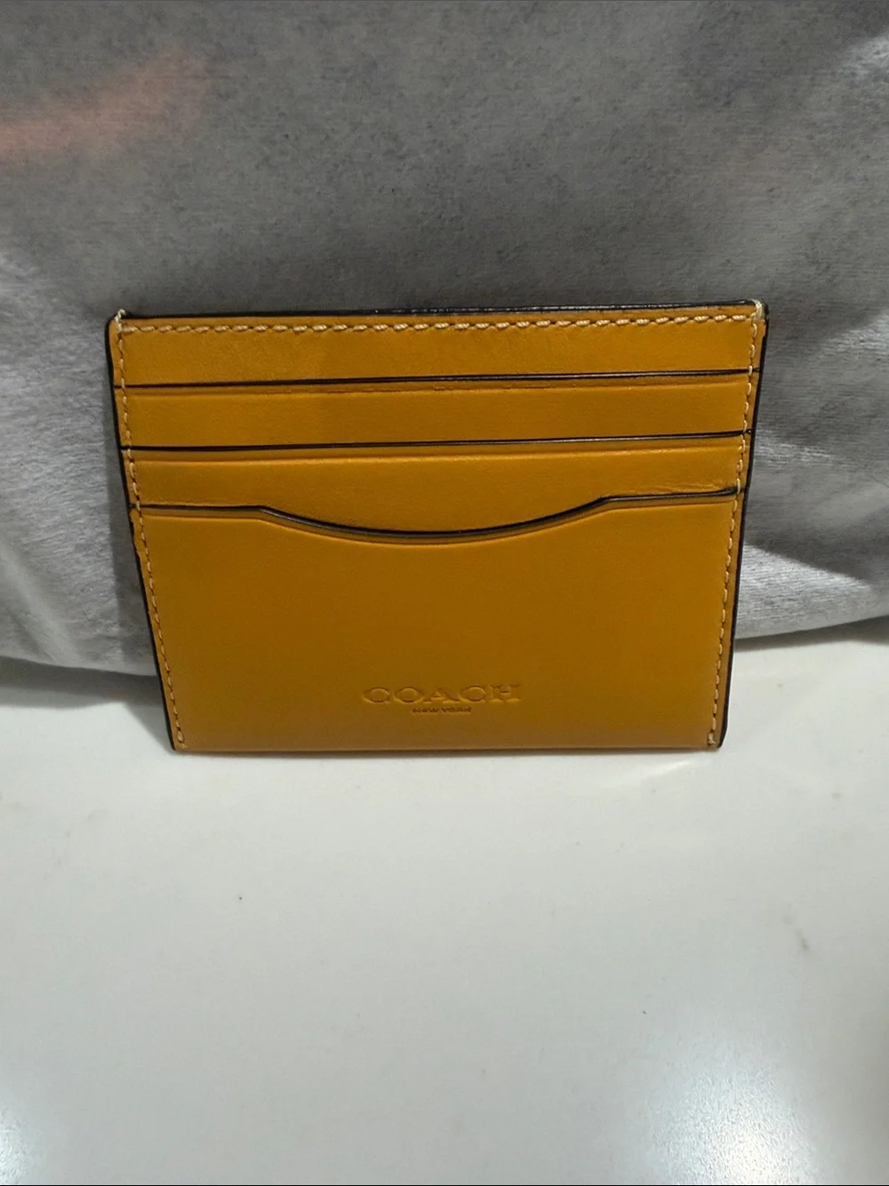 Coach Yellow Leather Slim Card Case